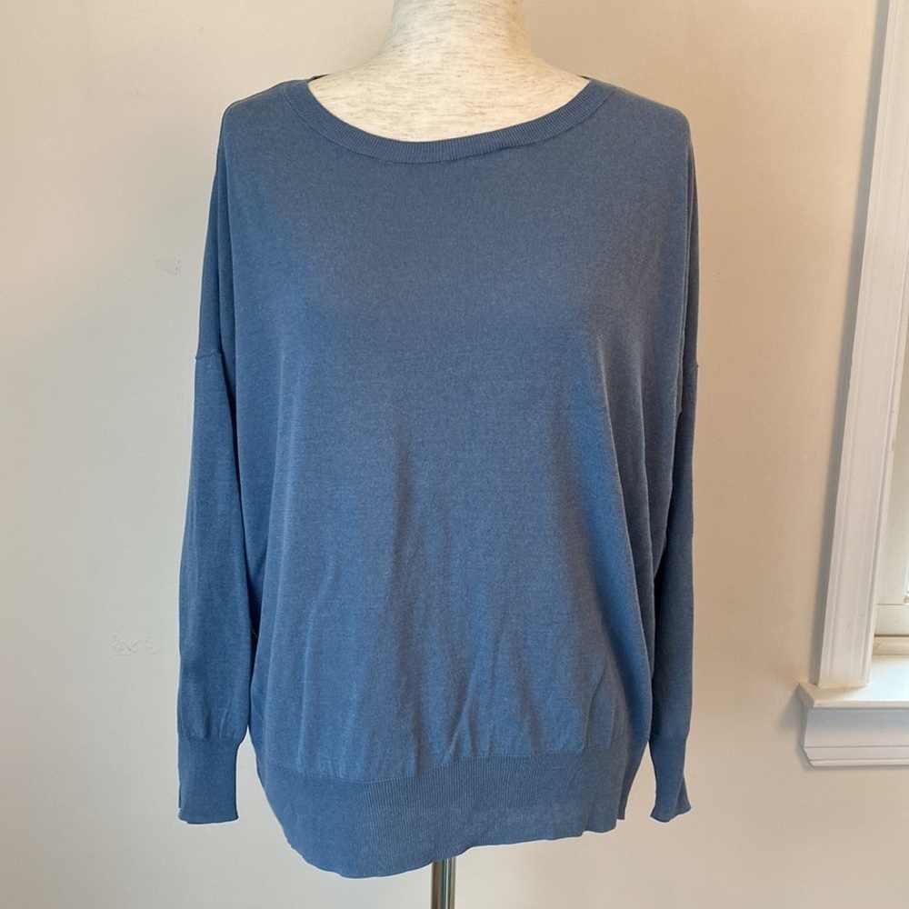 Zara fine gauge oversized knit pullover sweater